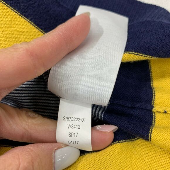 Banana Republic Stripe Shirt Women's Size S Mid Sleeves Scoop Cotton Stretch Top - Picture 8 of 10